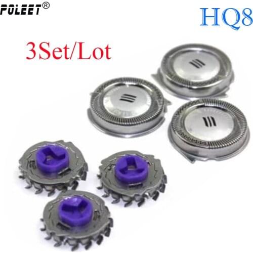 Poleet 3Set/Lot Electric Razor Blade HQ8 Replacement For Philips Razor Blade Shaver Head PT870 AT890 HQ7760 HQ7320 HQ7890