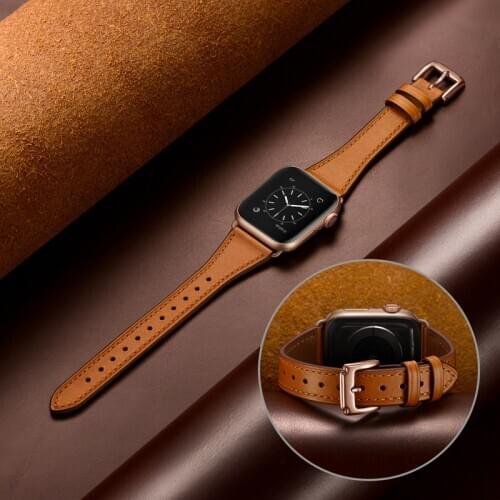 Cowhide Leather Strap for Apple Watch 5 4 Band Correa For Iwatch 42mm 38mm Iwatch 3 2 1 Genuine Leather Bracelet Wristband Belt