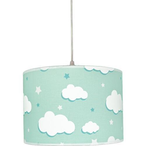 Senay Lightning, Children Room Roller Fabric Chandelier-Green Cloud