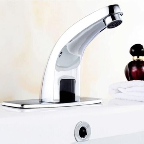 1 Set Infrared Sensor Faucet Automatic Touchless Sensor Faucets Inductive Water Tap Kitchen Bathroom Deck Mounted Taps