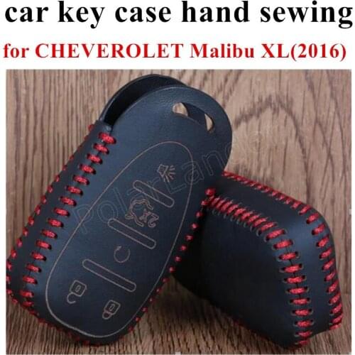 Only Red fit for CHEVEROLET Malibu XL(2016) Sewing Leather 2016 New Arrival Car Key Case Hand Sewing Key Case factory price sale