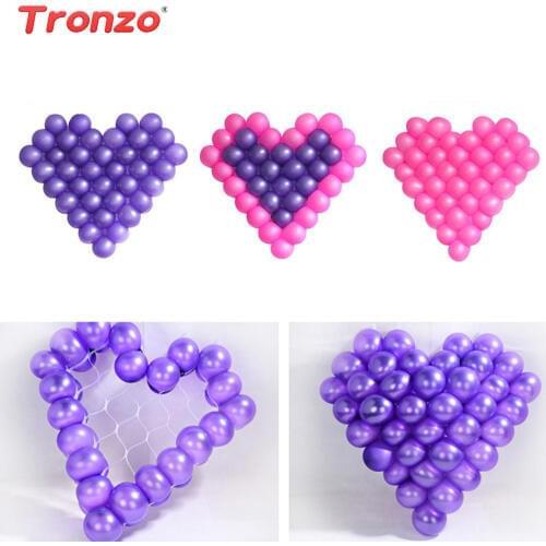 Tronzo 38pcs Wedding Decoration Latex Balloons Romantic Lovely Heart Grid Party Supplies Balloons For Wedding