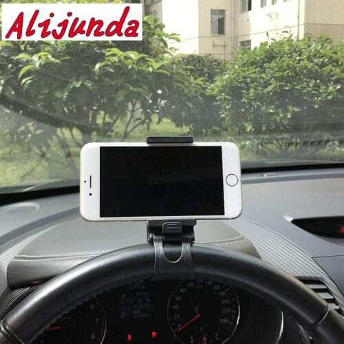 Alijunda Universal Car Steering Wheel Mobile Phone Holder Bracket for Volvo S40 S60 S80 XC60 XC90 V40 V60 C30 XC70 V70