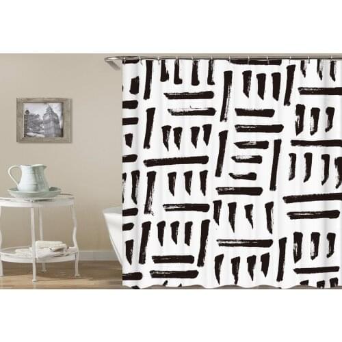 Nordic Style Modern Simple Star Elk Shower Curtain Bathroom Bathroom Partition Waterproof and Mildew Proof Bathtub Decoration