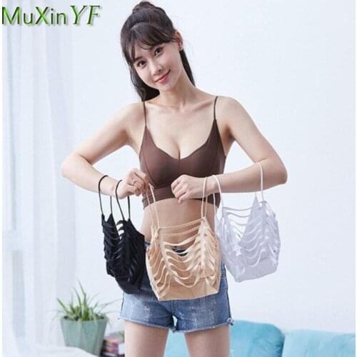 Womens Tube Top 2021 New Plus Size Ice Silk Seamless Underwear Vest Feminine Sexy Without Steel Ring Push Up Bra Lingerie