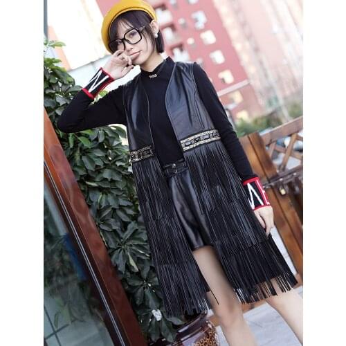 Fashion High Quality Genuine Sheepskin Leather Vests for Women Summer 2021 Female Top Jackets for Women Ropa Mujer Zjt2558