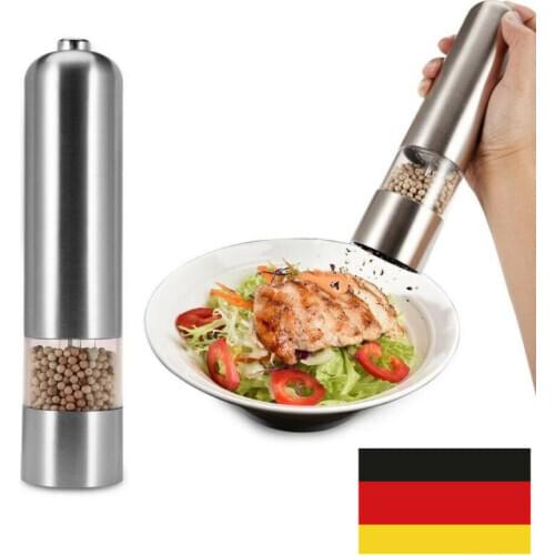 Salt Pepper Mill Electric Grinder Shaker Stainless Steel Electronic Hot 1pc Electric Pepper Grinding Tools New