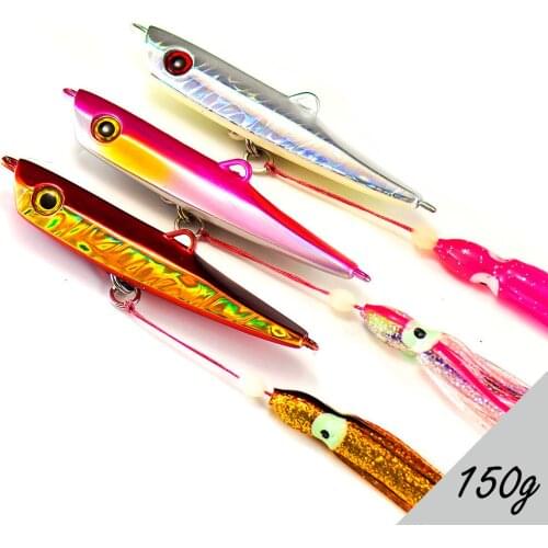 Countbass 3PCS 150g 5.3oz Bottom Ship Inchiku jigs with Octopus Assist Hook, Top Selling Snapper Jigging lure for fishing Angler