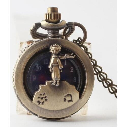 3066)Antique punk scarf boy dreamland Pocket Watch Necklace chain pendant christmas/concert /birthday party free gift