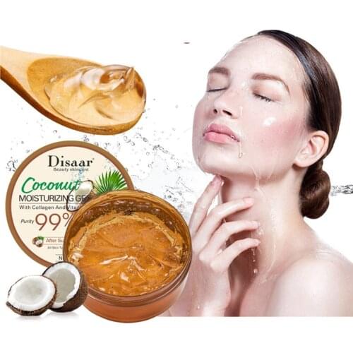 99% Coconut Moisturizing Gel Collagen Improve Dry Rough Skin Hydration Cream Repair Sunburn Smooth Skin Sleeping Mask
