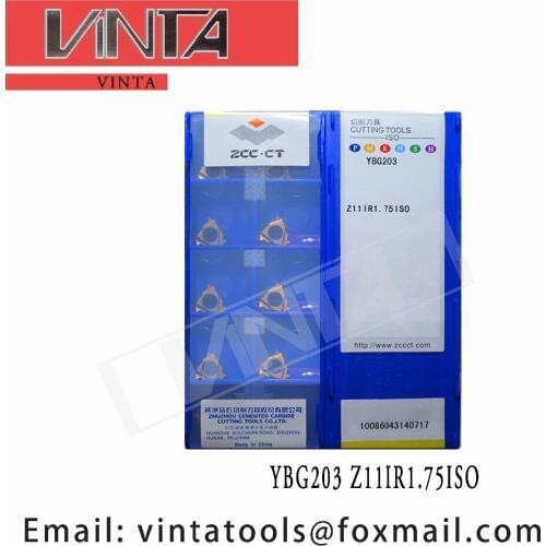 Free shipping high quality 10pcs/lots YBG203 Z11IR1.75ISO cnc carbide threading inserts