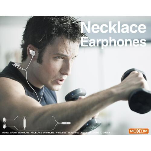 MOXOM Bluetooth Earphones Hi-Fi Wireless Necklace Earphone Sport Earbuds V4.1+EDR In Ear Earphones for Xiaomi for iPhone