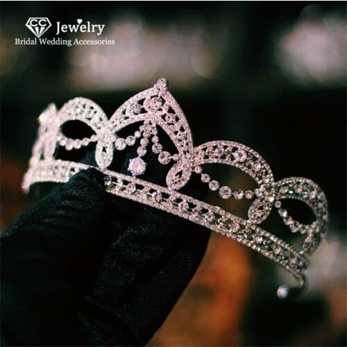 CC Crown Women Bridal Tiara Engagement Wedding Hair Accessories for Bride Bridesmaids Queen Crowns High Quality Jewelry MO01