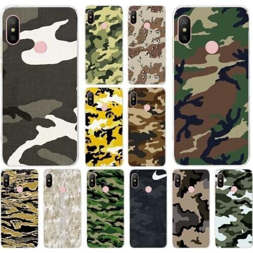 055FG Camouflage Pattern Camo Army Soft Silicone Tpu Cover phone Case for xiaomi redmi 7 7a note 4A 4X 6 Pro 6A 7
