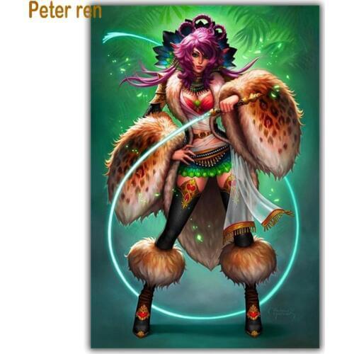 Diy diamond painting portrait cross stitch diamond embroidery Cartoon 5d Square/Round diamond bedroom restaurant God whip witch