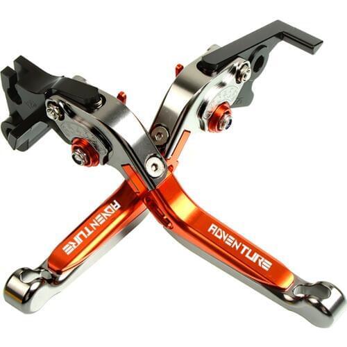 For 640 950 990 1090 1190 Adventure Super Adventure 1290 1050 Motorcycle Adjustable Brake Clutch Levers Adventure LOGO