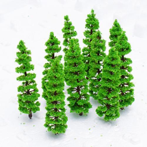 10 Model Fir Tree for Train Wargame Architecture Park Garden Scenery HO N Scale