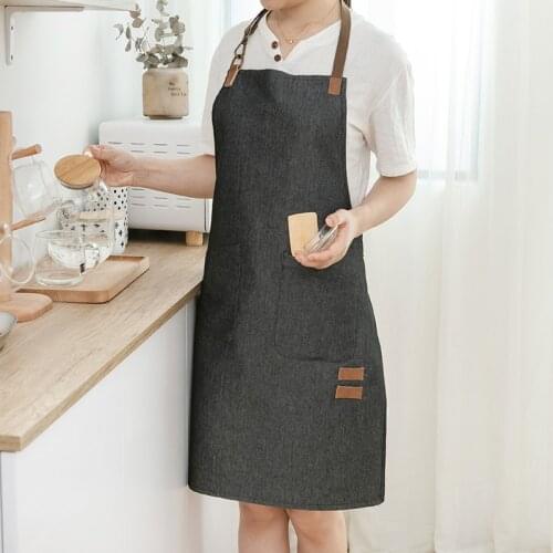 Apron Custom Logo Printing Advertising Fashion Manicure Coffee Tea Shop Waiter Supermarket Working Men And Women Pinafore