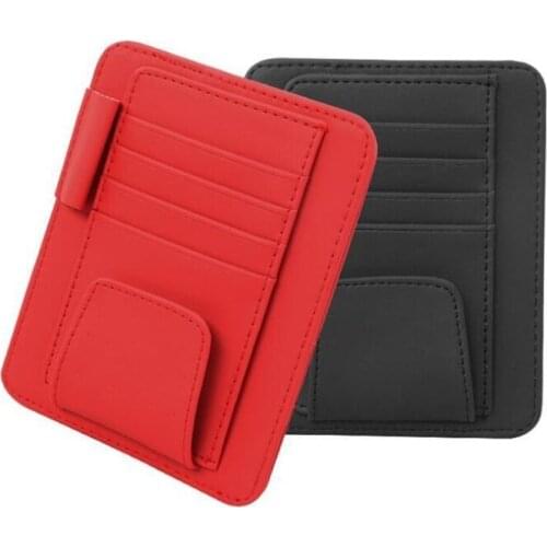 FIRECLUB Car Sun Visor Accessories Bill Pen Business Card Holder Sunglasses Clip Auto Storage Stowing Tidying Car Accessories