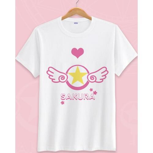 High-Q Unisex Anime Cos Card Captor KINOMOTO SAKURA Cotton Casual T-Shirt TEE T Shirt Tops