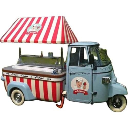 Coffee cart Piaggio Ape van food truck Ape cart Outdoors Food TrailerCart Truck Business Hot Dog Cart