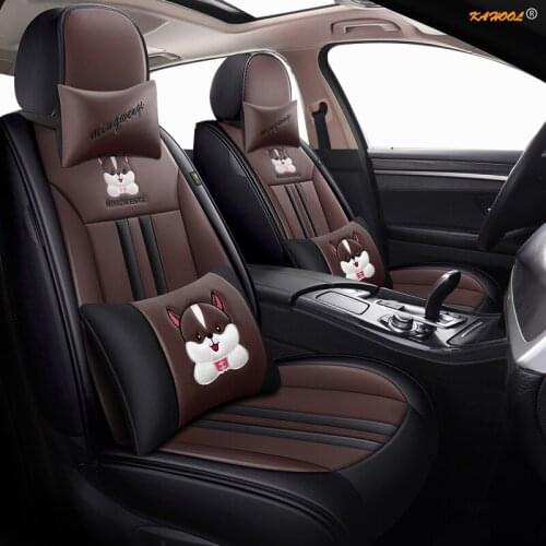 KAHOOL leather car seat covers for SsangYong Korando Actyon Rexton Chairman Kyron car seats for vehicle seats