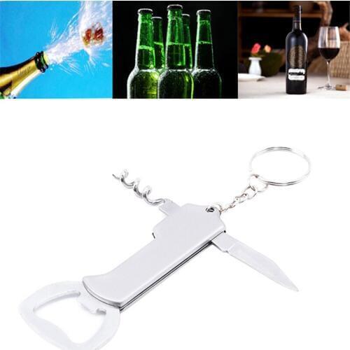 Multi Function Can Beer Bottle Opener Stainless Steel Wine Corkscrew Beer Bottle Can Remover Cutter Kitchen Bar Accessoires