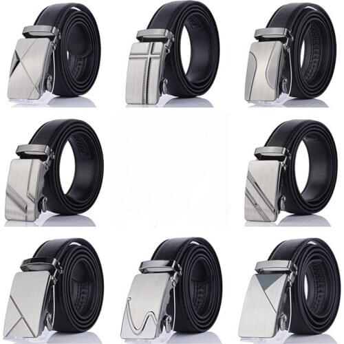 Belt Men Top Quality Genuine Luxury Leather Belts for Men,Strap Male Metal Automatic Buckle