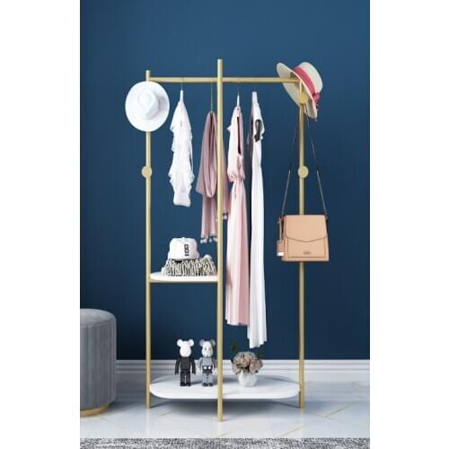 Floor clothes rack multifunctional marble bedroom clothes rack household goods clothes rack