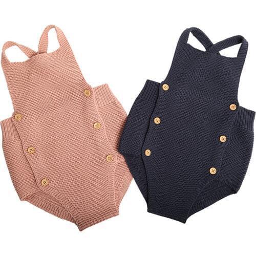 New 2020 Baby Boys Girls Rompers Baby Girl Clothing Jumpsuit Infant Clothing Baby Boy Clothes Sleeveless Newborn Knitted Romper