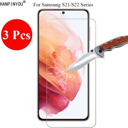 3 Pcs/Lot New 9H 2.5D Tempered Glass Screen Protector For Samsung Galaxy S21 Plus 5G Protective Film + Clean Tools