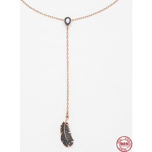 2020 Fashion Charm 925 Sterling Silver Original 1:1 Copy, Light Feather Elegant And Elegant Necklace Female Luxury Jewelry Gifts