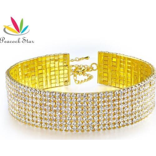 Peacock Star Gold Chokers