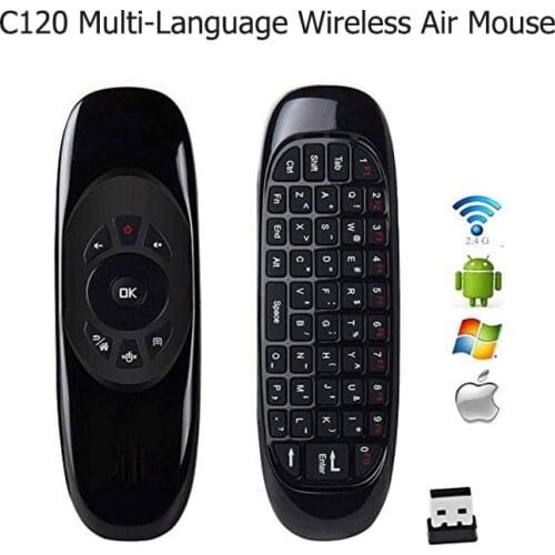 Air Mouse C120 Voice Remote Control with A Backlit Keyboard Wireless Control Gyroscope Somatosensory Remote Control for TV Box