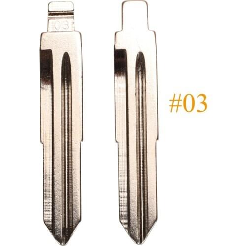 Kutery 10X #03 Blade Remote Blank Uncut Key Blade Flip For Honda Accord Mileage Haval Old Civic Buick Triumph Replacement Blade