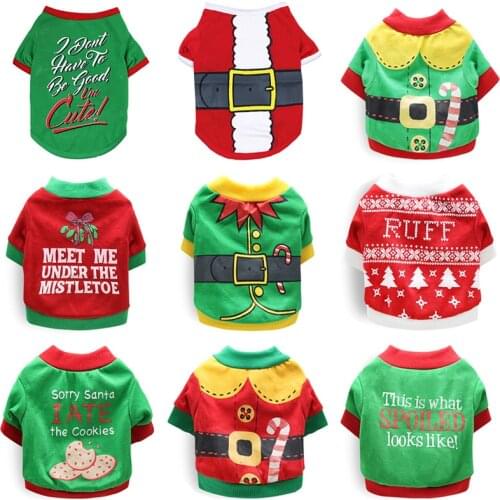 Christmas Costume Pet Dog Clothes for Dog Shirt Cute Xmas Dog Clothing Puppy Kitty Costume for Dogs Pets Clothing Chihuahua York