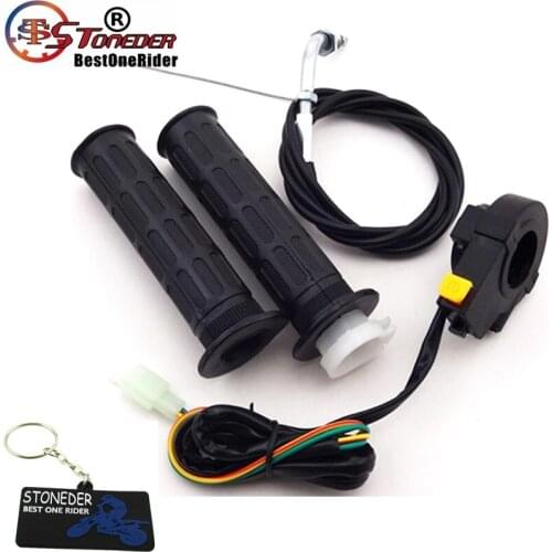 STONEDER Handle Grips Throttle Cable Kill Stop Switch For 2 Stroke 49cc 50cc 60cc 66cc 80cc Engine Parts Motorized Bicycle Push