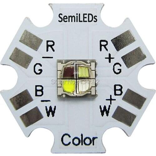 SemiLeds 5050 RGBW Led Beads Emitter Moudle Lamp Light Red 620nm-630nm Green 515nm-535nm Blue 455nm-470nm White 5000K-7000K