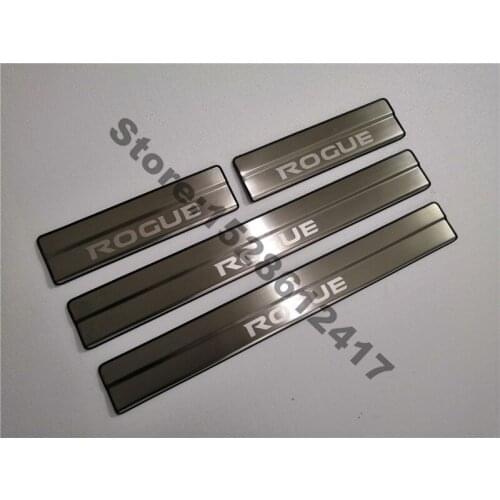 Car Styling For 2014-2021 Nissan Rogue X-Trail T32 Stainless Door Sill Trim Cover Scuff Plate Guard Door Sills Protector