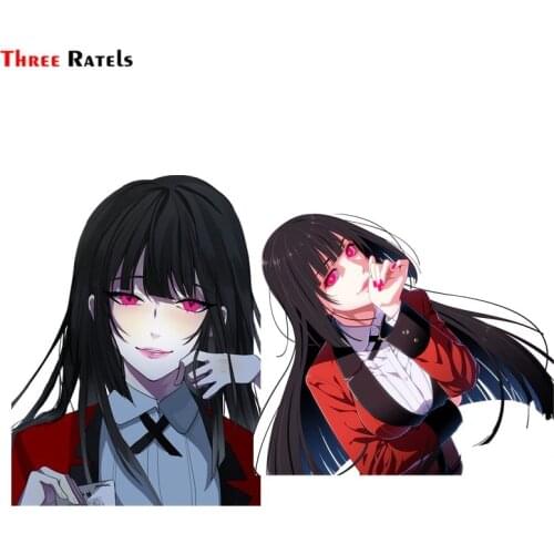 Three Ratels FC809 Kakegurui Jabami Yumeko Anime Girls Car Decoration Sticker Macbook Decal