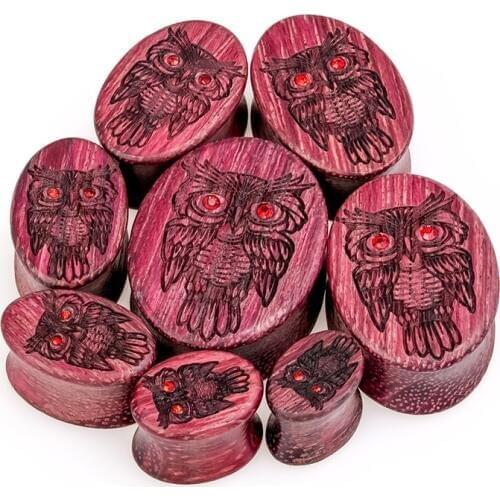 10-25mm Plugs Tunnels Big Size Ear Tunnel Earrings Ear Elliptical Natural Wood Expander Ear Piercing Body Piercing Tunnels Gauge