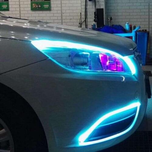 1Pcs Waterproof Car Auto Decorative High Power Flexible LED Strip lamp 30cm 12 SMD Running Light Angel Eyes Fog