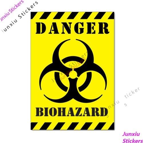 Funny DANGER BIOHAZARD ZOMBIE Reflective Car Stickers and Decals Bumper Window Laptop Motorcycle Decals Accessories KK17*12cm