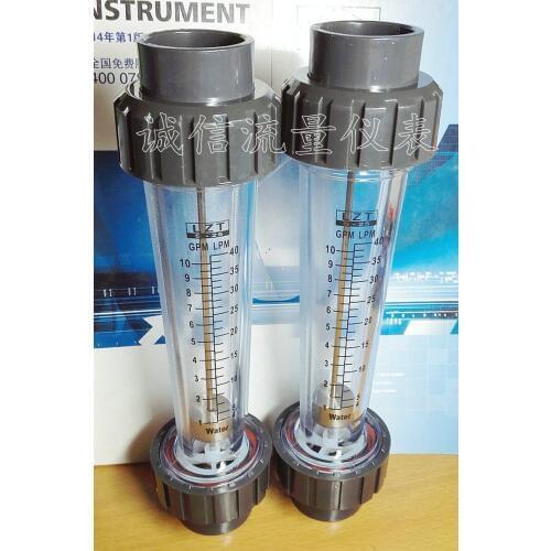 6 inner water flowmeter LZS-25D plastic tube rotameter liquid 1-10GPM 4-40LPM