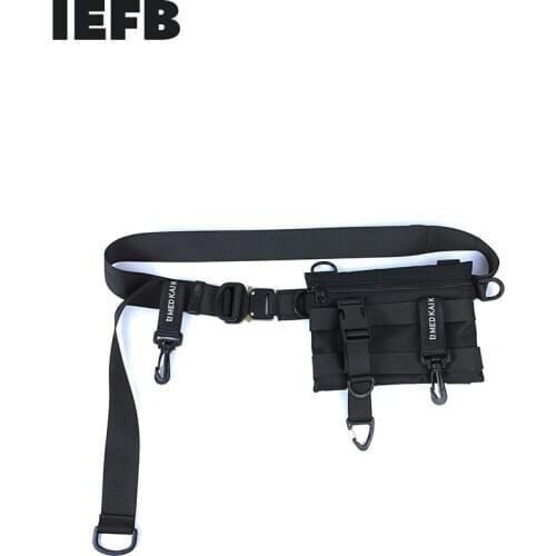 IEFB /mens Clothing accessories belt buckle belt bag urban function all-match module accessories belt with bag 9Y1126