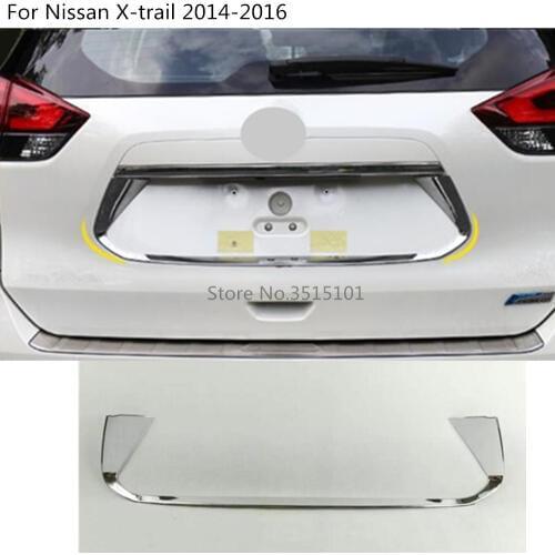 Car stick ABS chrome back Rear license frame plate trim Strip bumper hoods For Nissan X-trail xtrail T32/Rogue 2014 2015 2016