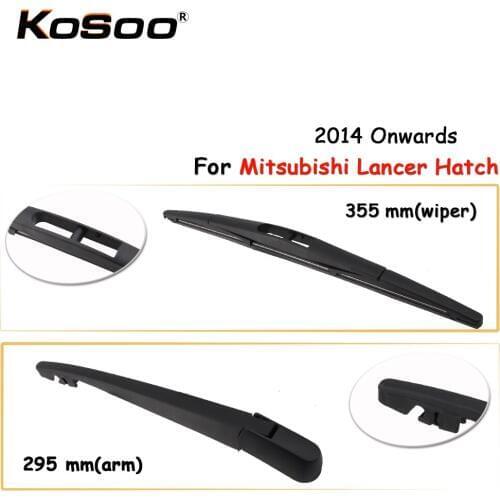 KOSOO Auto Rear Car Wiper Blade For Mitsubishi Lancer Hatch,355mm 2014- Rear Window Windshield Wiper Blades Arm,Car Accessories