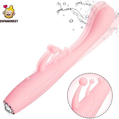 DOPAMONKEY Clitoral Stimulation Vibrator Female Masturbation Clit Massage Sex Toys for Woman G Spot Stimulate USB Sex Products