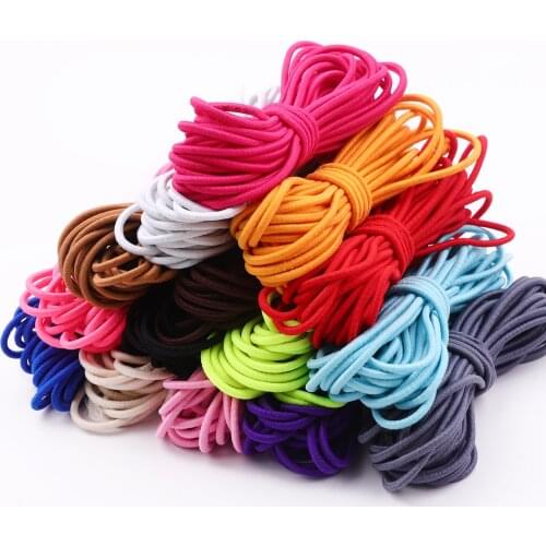 5M/bag 2.5mm Rubber Band Elastic Bands High Elastic Rope Ribbon Sewing Trim Waist Belt Band Stretch Line DIY Garment Accessories