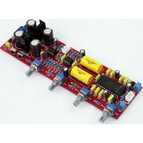 KYYSLB AC12V-0-AC12V Fever Front Board LM4610 Tone Board Volume Adjustment Bass Treble Balanced Volume Amplifier Board